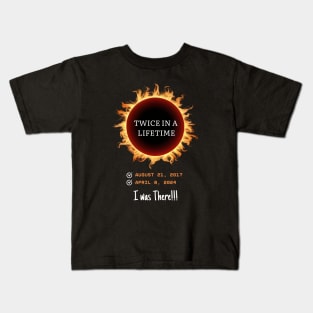 Twice in a Lifetime Total Solar Eclipse 2024 Checklist I was There Memorabilia Kids T-Shirt